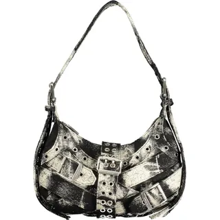 Stylische Schwarze Mini-Tasche für Damen mit Verstellbarem Gurt - Schwarz