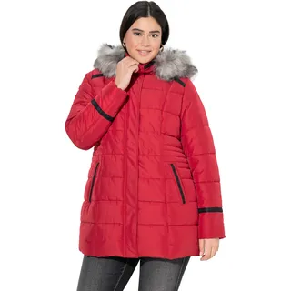 Ulla Popken Damen Steppjacke rubinrot 58+