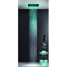 Gessi Afilo, Multifunktions Dusch-Aufbau-System 500x500 Strahlart Regen, mit Colour Lichttherapie Effekt, 57509279