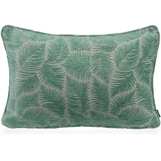 H.O.C.K. Dekokissen »Nelly« mit Blätter-Muster, Kissenhülle mit Füllung, 1 Stück, blau