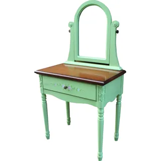 Schminktisch Spiegel Hocker Set Kommode Schlafzimmer Neu Make Up Konsolentisch - Grün