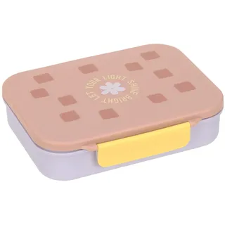 Lässig Kinder Brotdose Frühstücksbox BPA-frei mit herausnehmbarer Trennung/Bento-Lunchbox Pattern Party rose/lilac