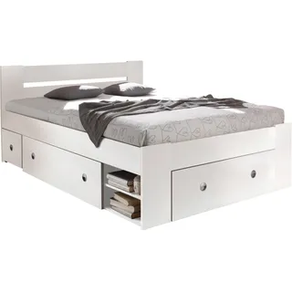 Pol Power Stefan Bett Holzwerkstoff Melaminbeschichtet 3 Schubladen 140x200 cm