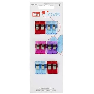 Prym Love Stoff Clips 2,6 cm, Kunststoff, farbig Sortiert