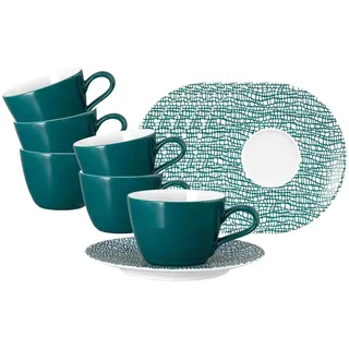 SELTMANN WEIDEN Kaffeetasse mit Untertasse 0,24 l Blau 6 St.