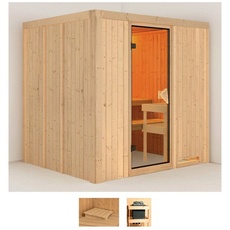 Bild Sauna »Solida«, (Set), ohne Ofen beige