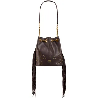 Marc Cain Beuteltasche »Collections« Damen Umhängetasche, Fransentasche, Western Bag mit Nieten verziert