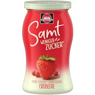 Schwartau Samt Weniger Zucker Erdbeere zuckerreduzierter Fruchtaufstrich, 255g