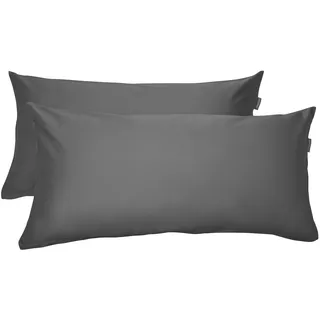 SCHIESSER Kissenbezug Ella 40 x 80 cm Grau