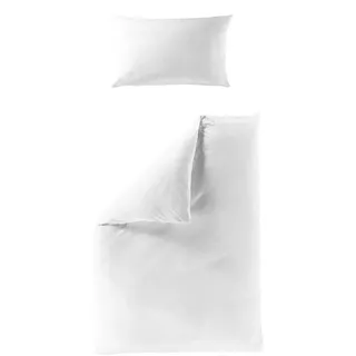 BIERBAUM Bettwäsche Musselin (Weiß, 135 x 200/ 40 x 80 cm)