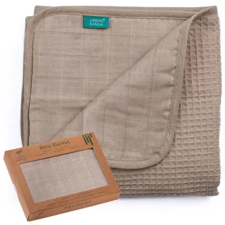 Urban Kanga Babydecke Waffelpique Musselin Kuscheldecke 100x70 cm