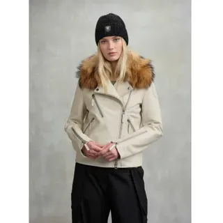 Blauer für Damen. 25WBLDL01340 Lederjacke mit Pelz Cherry weiß (S), Lässig