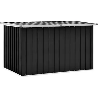 Gartenbox aus Metall Groß Garten Auflagenbox XXL Garten Aufbewahrungsbox Gartenbox Kissenbox Gerätebox Gartentruhe für Gartengeräten Poolzubehör Spielzeug 149 x 99 x 93 cm Anthrazit - Grau