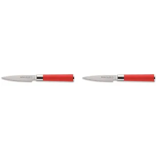 F. DICK Officemesser, Red Spirit (Messer mit Klinge 9 cm, X55CrMo14 Stahl, nichtrostend, 56° HRC) 8174709 (Packung mit 2)
