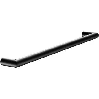 KEUCO REVA Badetuchhalter, Tiefe 600mm, integrierte Haken, 12801370600, Farbe: Schwarz Matt