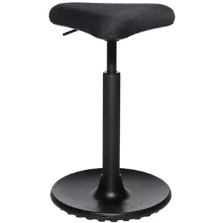 Bürohocker , Schwarz , Kunststoff, Textil , rund , 35x57-77x35 cm , Made in Germany , Büromöbel, Bürostühle, Bürohocker