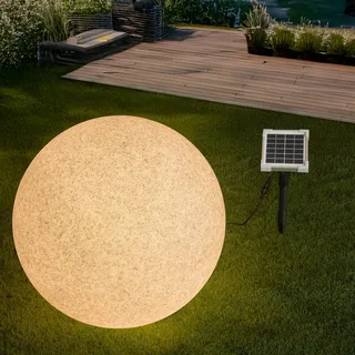esotec Solar Stein-Leuchtkugel, D=50cm, 9 Leuchtfarben, Akku, winterfest, 106119