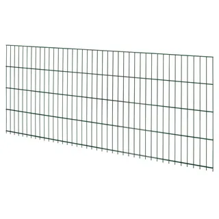 Floraworld Doppelstabmattenzaun Metall 83 cm x 201 cm Grün