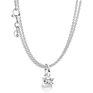 Pandora Damen Schmuckset mit 2-reihiger Halskette Amor Silber