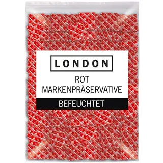 LONDON Kondome mit Erdbeeraroma Rot 04135850000