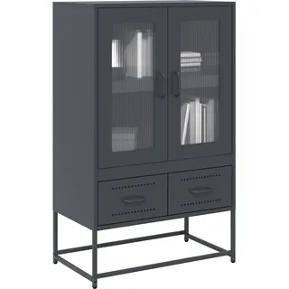 vidaXL Highboard Anthrazit 68x39x111,5 cm Stahl - Grau