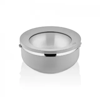 COFI Runde Vorratsdose silber 800 ml 2-teiliges Set