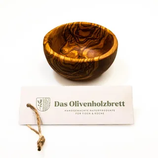 das Olivenholzbrett® Schale aus Olivenholz/kleine Müslischale/kleine Beilagenschale aus Olivenholz/Obstschälchen/Salatschälchen / 12cm