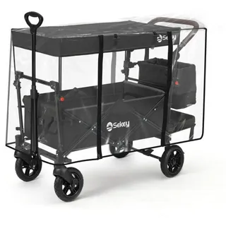 Sekey Bollerwagen Regenschutz transparent