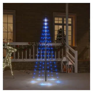 vidaXL LED-Weihnachtsbaum für Fahnenmast Blau 108 LEDs 180 cm
