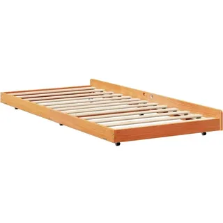 vidaXL Bettgestell Braun 80 x 200 cm Massivholz Kiefer - Braun