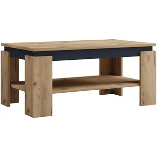 Mid.you Couchtisch , Schwarz, Honigeiche , Holzwerkstoff , rechteckig , eckig , 53x41x90 cm , Stauraum, offenes Fach, einfacher Aufbau , Wohnzimmer, Wohnzimmertische, Couchtische, Couchtische eckig