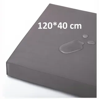 OutStep 120x40x5 cm Bankkissen für den Außenbereich, verstärkte, wasserdichte Sitzkissen, hochdichte Bankauflage mit Rutschfester Unterseite, Outdoor-Kissen für Schaukelmöbel (grau)