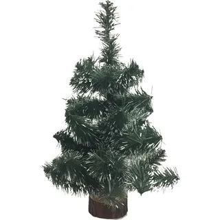 Dmora Weihnachtsbaum Todina 60 cm grün, feuerfest, aus Kunststoff, kein Holz, inkl. Basis - Grün