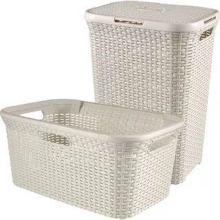 Curver Wäschekorb-Set STYLE beige