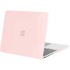 MOSISO Hülle Nur Kompatibel mit Microsoft Surface Laptop Go 2/1 12,4 Zoll 2022 2020 Version (Modelle: 2013 & 1943), Schutzhülle Kunststoff Hartschalen Case Cover, Kreide Rosa
