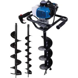 Scheppach Benzin Erdbohrer EB2000 | Bohrerlänge 800mm | handlich mit 2 Griffen | 1450W Leistung | max. 200mm Bohrlöcher | inkl. 100, 150, 200mm Bohrer