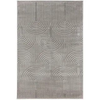 benuta Teppich Claire Grau 200x300 cm , Kunststoff , Abstrakt , Rechteckig , 200x300 cm , Oeko-Tex® Standard 100, Made in Turkey , pflegeleicht , Teppiche und Böden, Teppiche