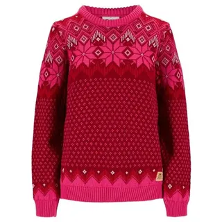 Dale of Norway Vilja Fem Sweater redrose allium raspberry (I01) M