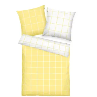 TOM TAILOR HOME Wendebettwäsche »»Large Check, Baumwoll-Renforcé«« 2 Stk. tlg., gelb