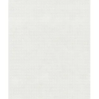 Rasch Tapete 102123 - Weiße Vliestapete mit Hahnentritt-Muster; Pepita; zum Überstreichen - 10,05m x 0,53x