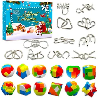 3D Puzzle Adventskalender Kinder 2024 - Weihnachtsgeschenke Jungen 10 Jahre