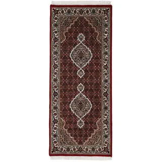 Woven Arts Läufer »Orientteppich Tabriz Mahi«, rechteckig, 15 mm Höhe, handgeknüpft, Wohnzimmer, reine Wolle für ein warmes Raumklima, rot