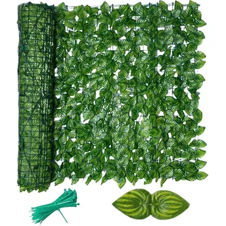 Gartenzaun Sichtschutz 3 * 0,5 m Efeuspalier Künstliche Blätter Garten Sichtschutzzaun Sichtschutz Pflanze Wandpaneele Balkon Outdoor Künstliche Efeu Blatt Hecke