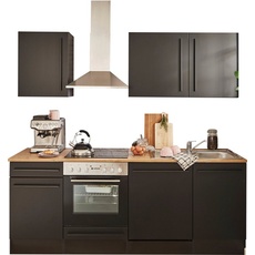 Bild Küchenzeile »Jazz«, Breite 220 cm, wahlweise mit E-Geräten, schwarz