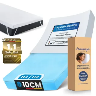 Arensberger Topper Luxury, 140x200cm , Weiß , Textil , 140x200 cm , Schlafzimmer, Matratzen, Topper