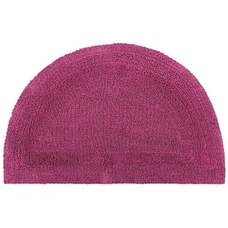 Homescapes Badematte halbrund 50/80 cm, 100% Baumwolle, wendbar , Textil , Uni , Formgebogen , 50x80 cm , Heimtextilien, Badtextilien, Badematten