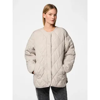 Pieces Stella Quilted Jacke - Silver gray, - L,