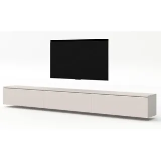 ax living hängendes TV Board beige Loriano TV Bank 3x100 cm Kaschmir