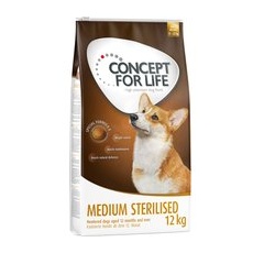 12kg Medium Sterilised Concept for Life Hrană uscată câini