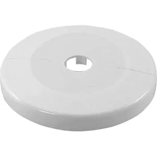 tecuro Scharnierrosette Ø 12 mm x Ø 85 mm x 8 mm - Kunststoff ABS weiß - Weiß